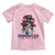 Dominican Girl Toddler T Shirt Messy Bun Caribbean Dominican Republic DR Flag - Wonder Print Shop