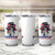 Dominican Girl Tumbler Cup Messy Bun Caribbean Dominican Republic DR Flag - Wonder Print Shop