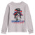 Dominican Girl Youth Sweatshirt Messy Bun Caribbean Dominican Republic DR Flag - Wonder Print Shop