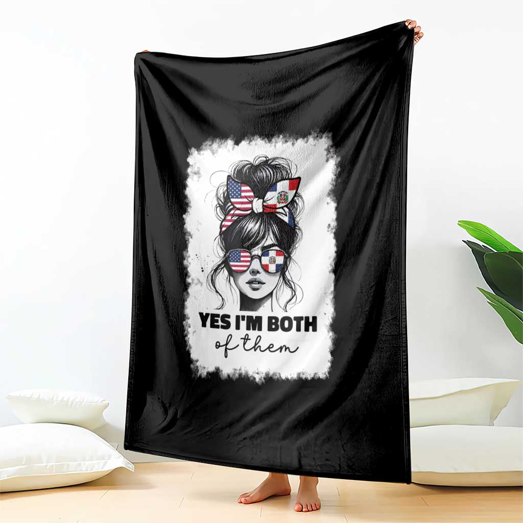 Dominican American Woman Throw Blanket Yes Im Both Of Them