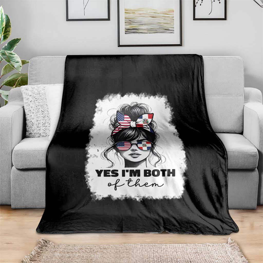Dominican American Woman Throw Blanket Yes Im Both Of Them