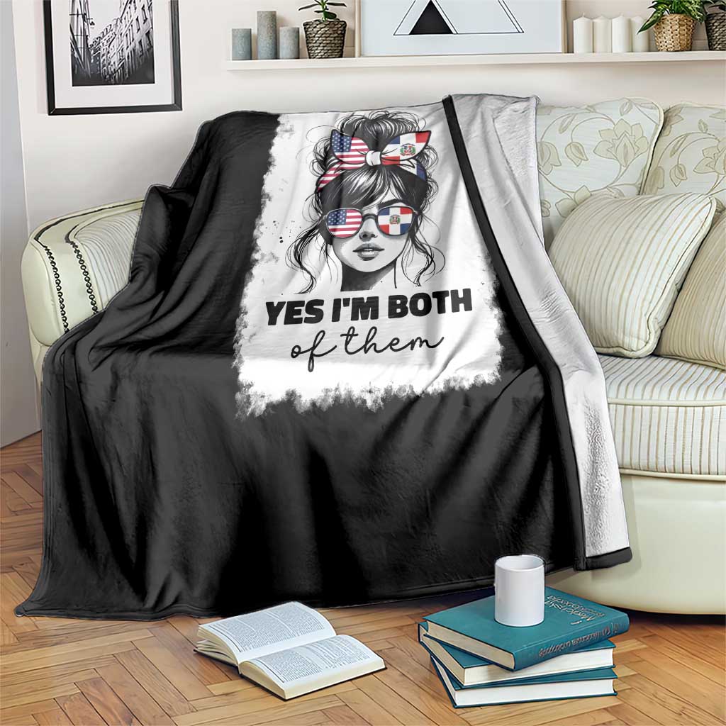 Dominican American Woman Throw Blanket Yes Im Both Of Them