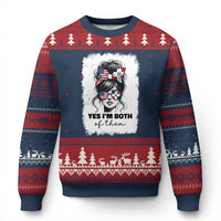 Dominican American Woman Ugly Christmas Sweater Yes Im Both Of Them