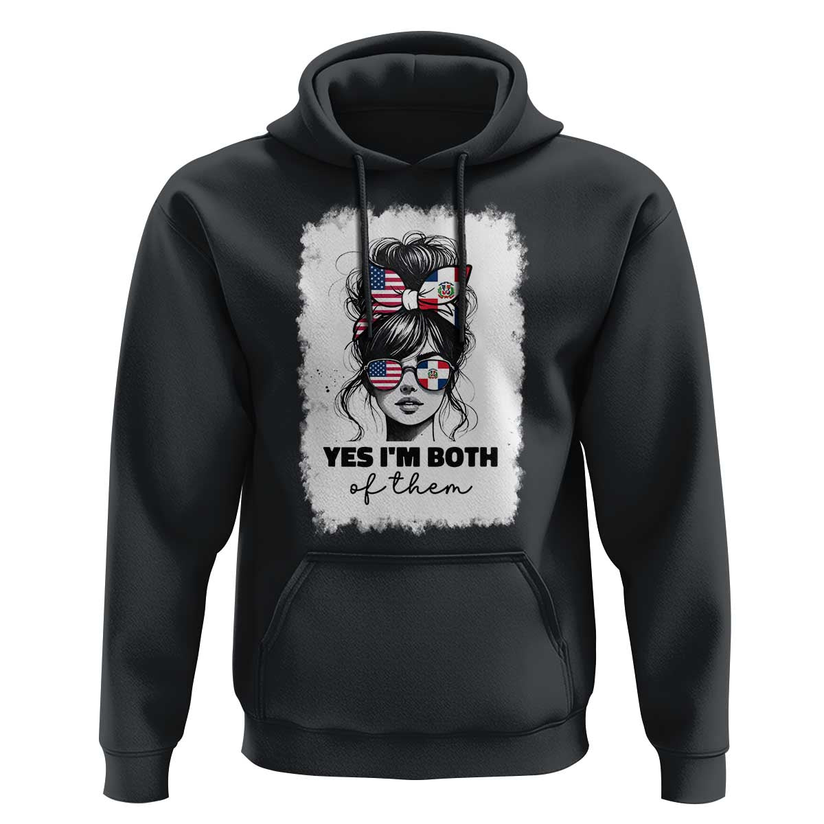 Dominican American Woman Hoodie Yes Im Both Of Them