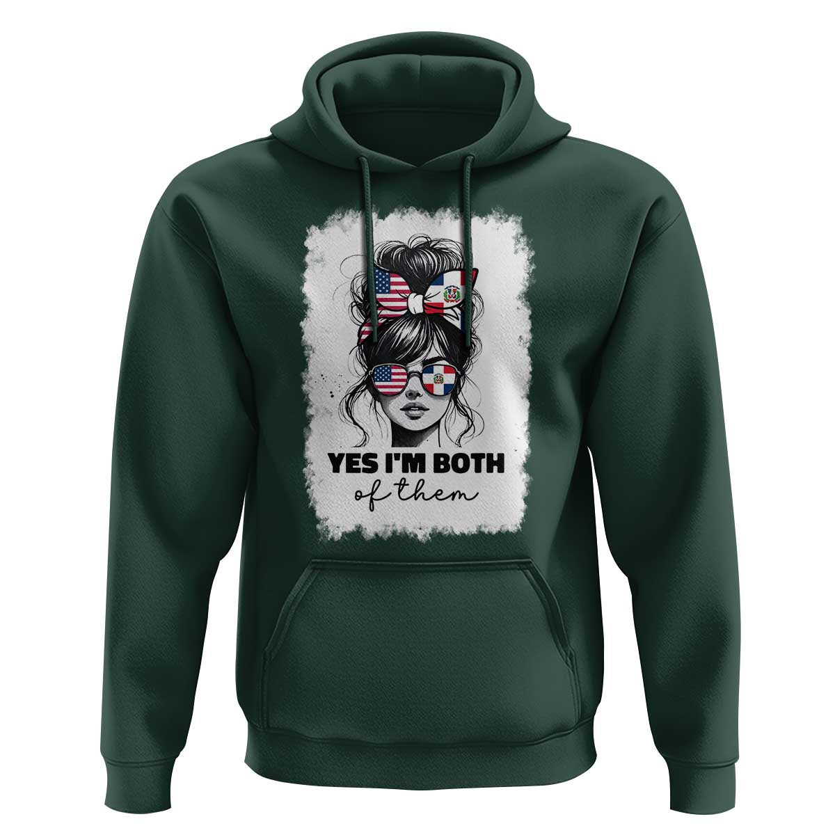 Dominican American Woman Hoodie Yes Im Both Of Them