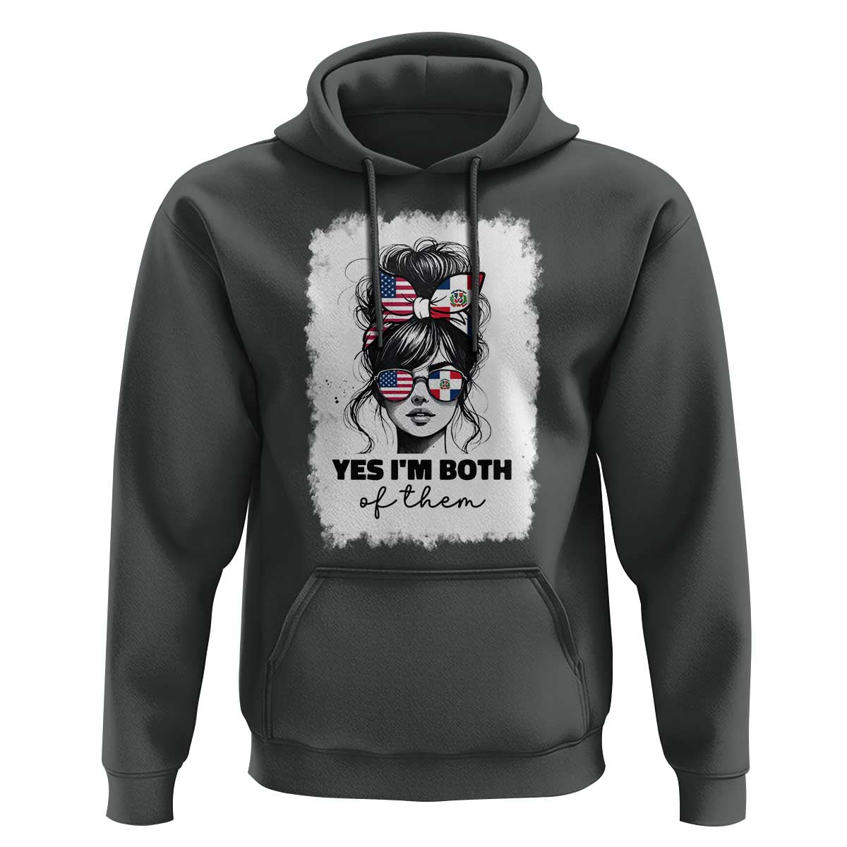 Dominican American Woman Hoodie Yes Im Both Of Them