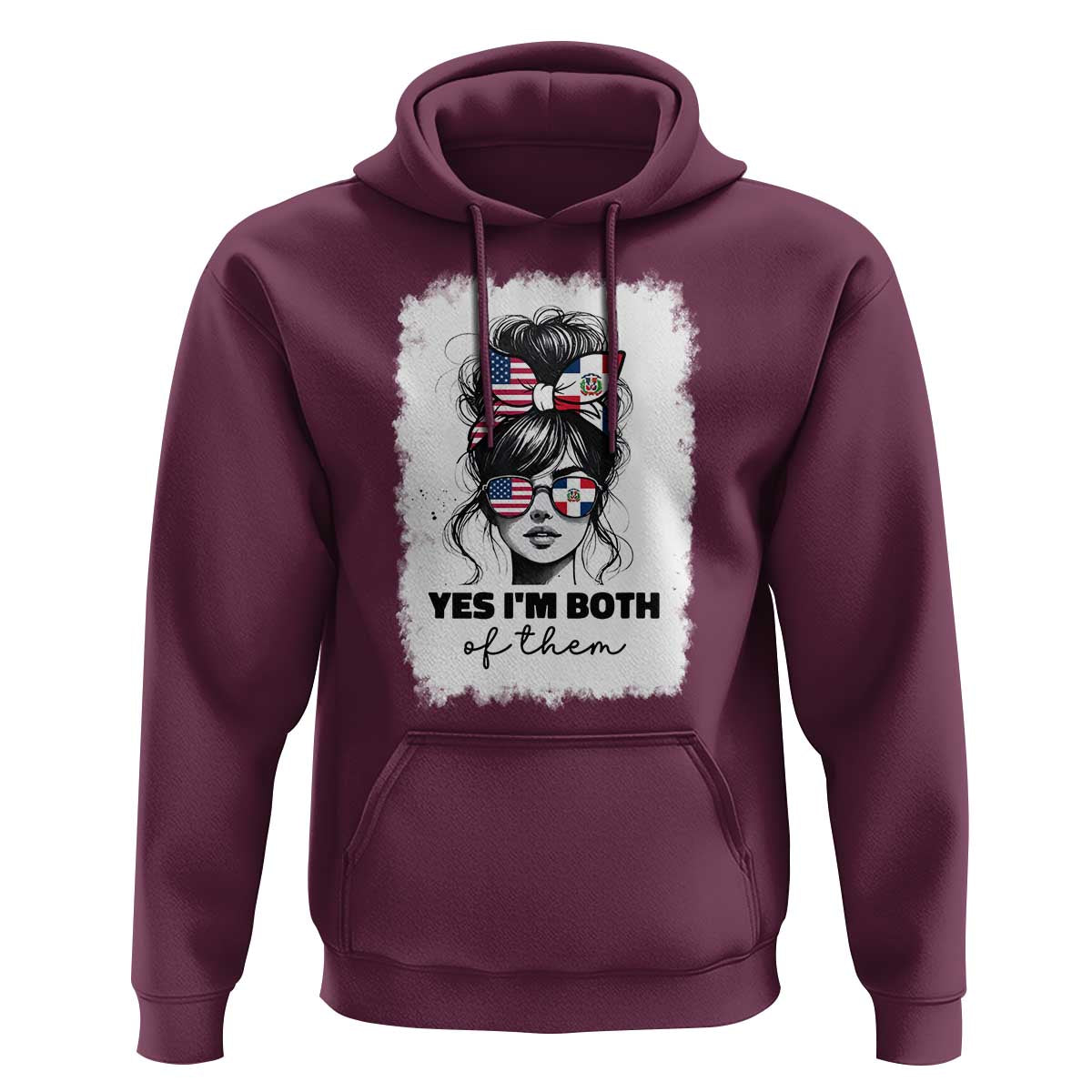 Dominican American Woman Hoodie Yes Im Both Of Them