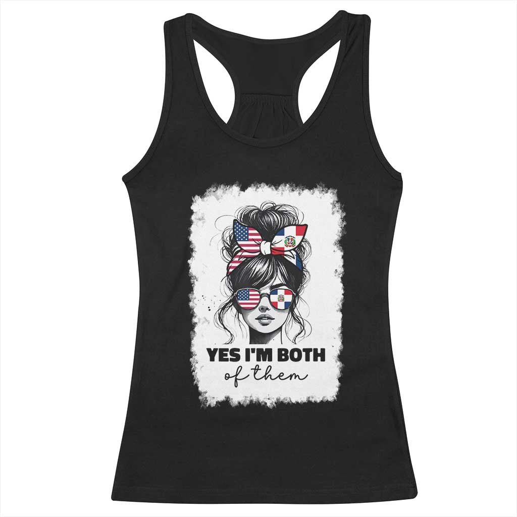 Dominican American Woman Racerback Tank Top Yes Im Both Of Them