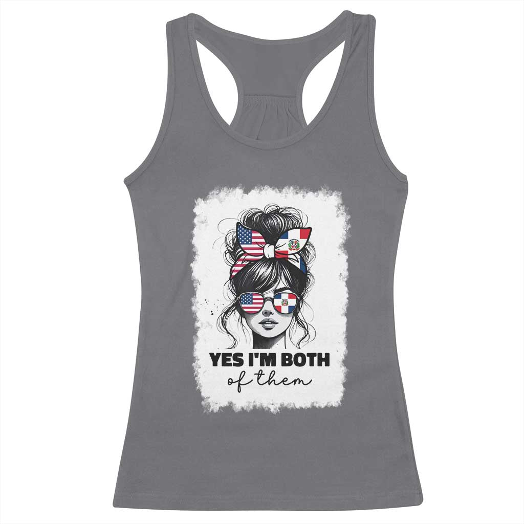 Dominican American Woman Racerback Tank Top Yes Im Both Of Them