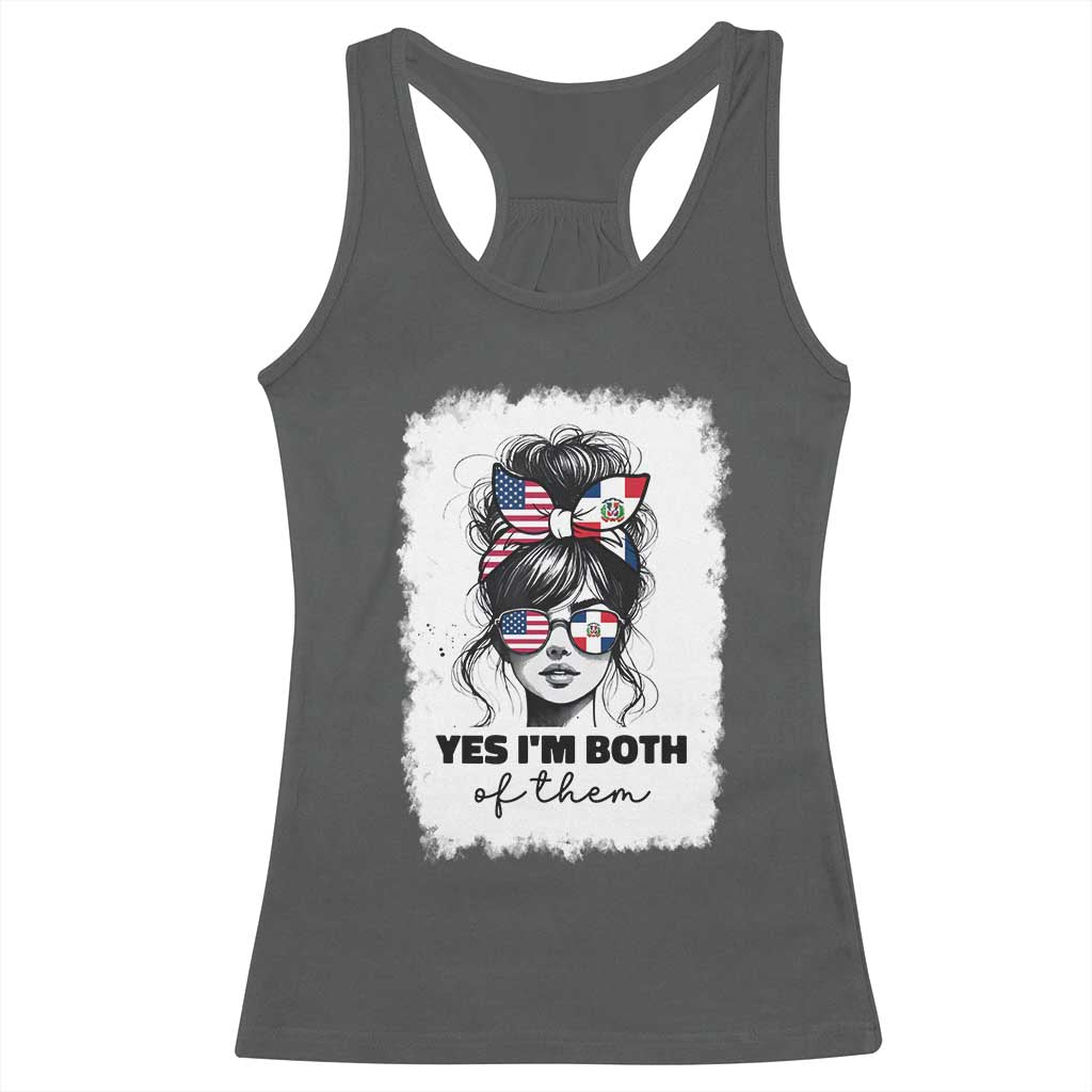 Dominican American Woman Racerback Tank Top Yes Im Both Of Them
