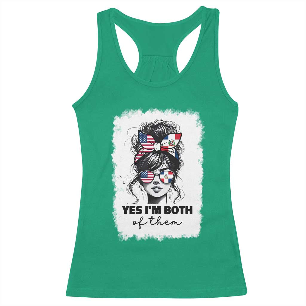 Dominican American Woman Racerback Tank Top Yes Im Both Of Them