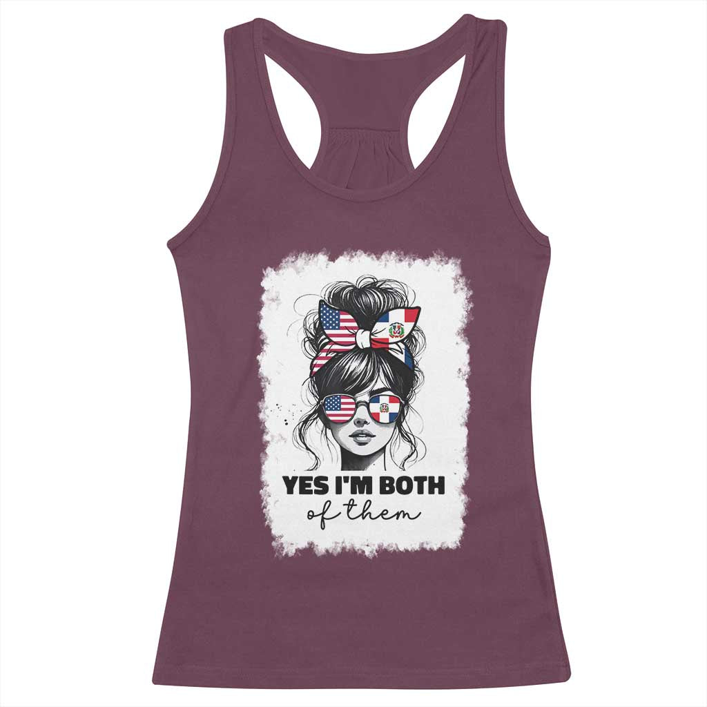 Dominican American Woman Racerback Tank Top Yes Im Both Of Them