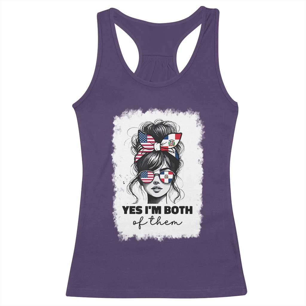 Dominican American Woman Racerback Tank Top Yes Im Both Of Them