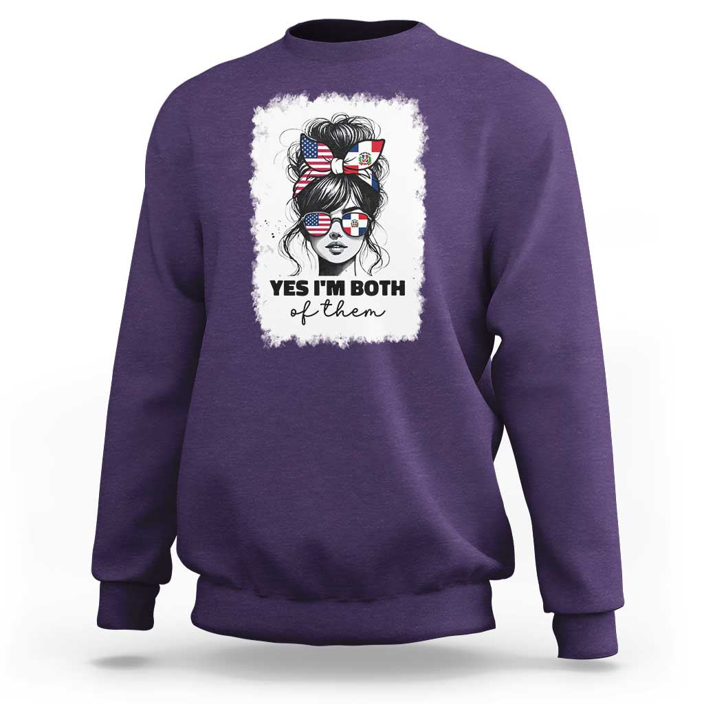Dominican American Woman Sweatshirt Yes Im Both Of Them