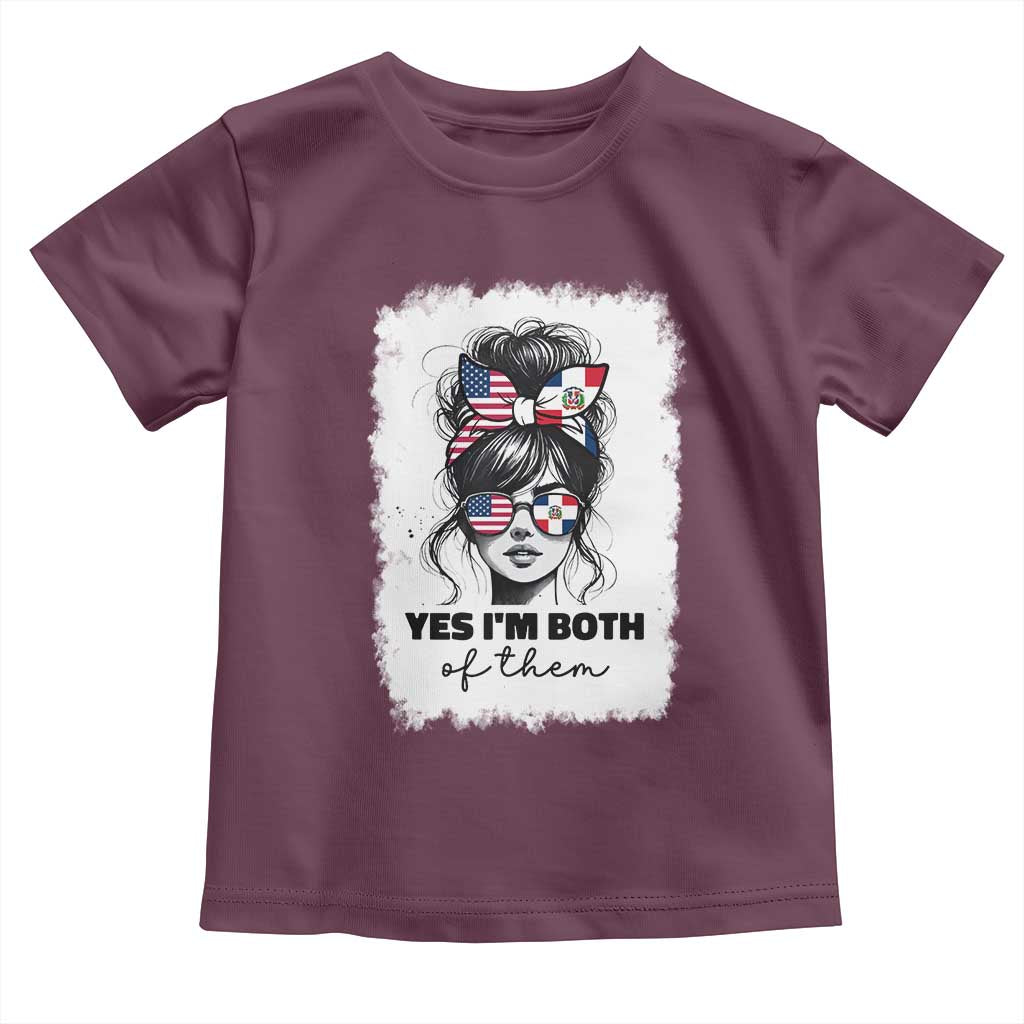 Dominican American Woman Toddler T Shirt Yes Im Both Of Them
