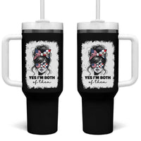 Dominican American Woman Tumbler With Handle Yes Im Both Of Them