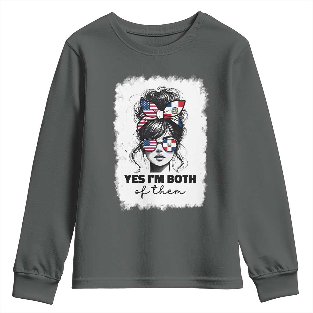 Dominican American Woman Youth Sweatshirt Yes Im Both Of Them