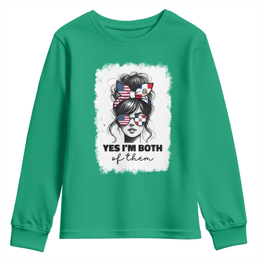 Dominican American Woman Youth Sweatshirt Yes Im Both Of Them