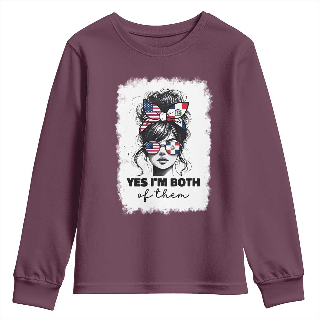 Dominican American Woman Youth Sweatshirt Yes Im Both Of Them