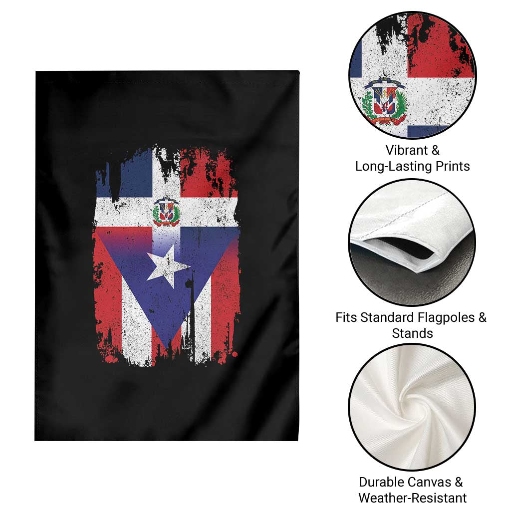 Dominican Puerto Rican Flag Garden Flag Mixed Heritage Pride