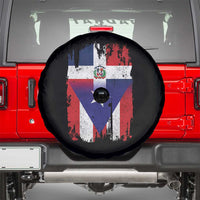 Dominican Puerto Rican Flag Spare Tire Cover Mixed Heritage Pride