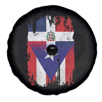 Dominican Puerto Rican Flag Spare Tire Cover Mixed Heritage Pride