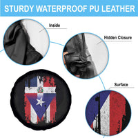 Dominican Puerto Rican Flag Spare Tire Cover Mixed Heritage Pride