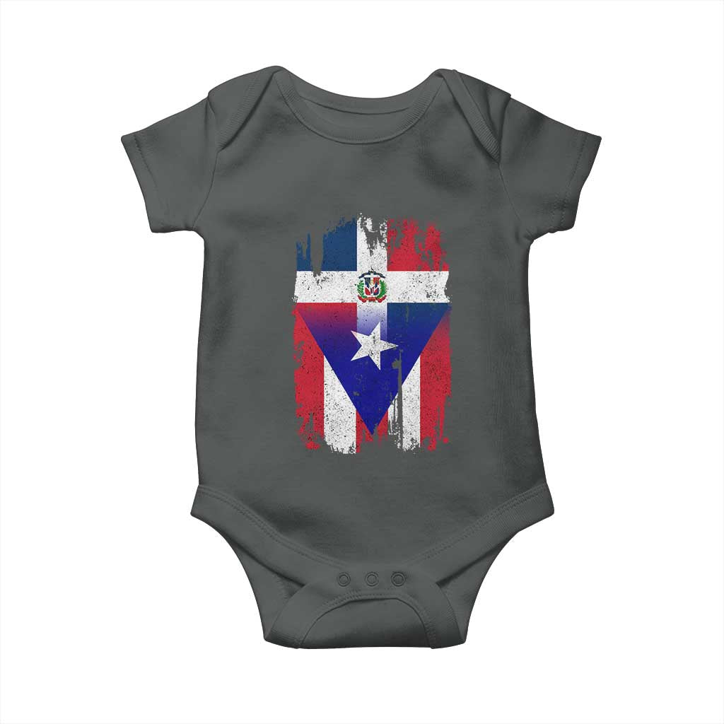 Dominican Puerto Rican Flag Baby Onesie Mixed Heritage Pride
