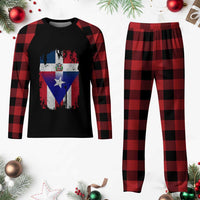Dominican Puerto Rican Flag Plaid Pajama Set Mixed Heritage Pride