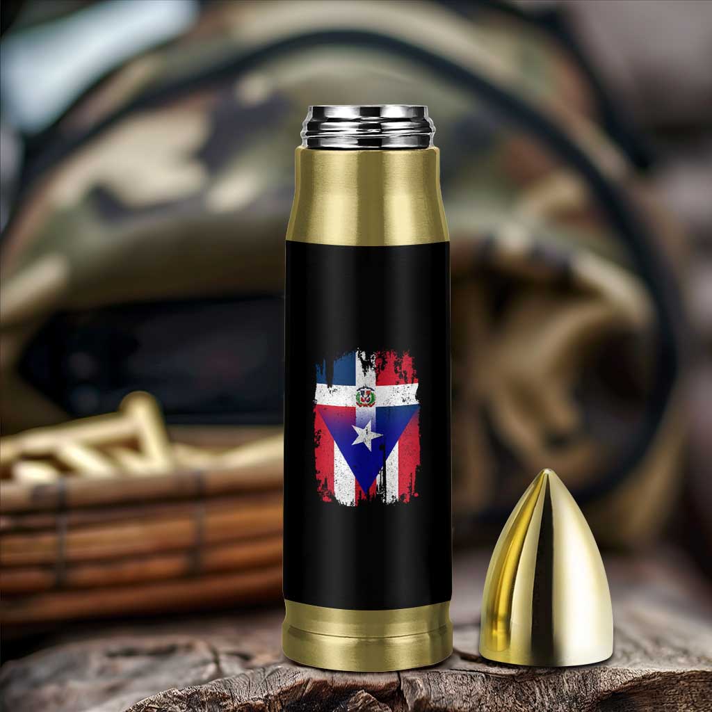 Dominican Puerto Rican Flag Bullet Tumbler Mixed Heritage Pride