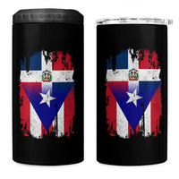 Dominican Puerto Rican Flag 4 in 1 Can Cooler Tumbler Mixed Heritage Pride