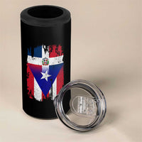 Dominican Puerto Rican Flag 4 in 1 Can Cooler Tumbler Mixed Heritage Pride