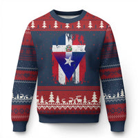 Dominican Puerto Rican Flag Ugly Christmas Sweater Mixed Heritage Pride