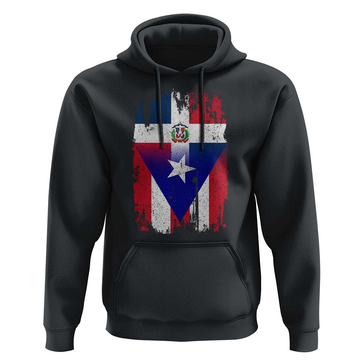 Dominican Puerto Rican Flag Hoodie Mixed Heritage Pride