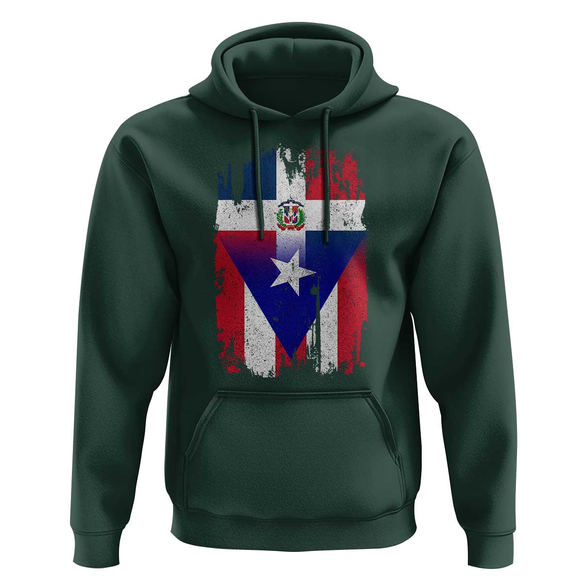 Dominican Puerto Rican Flag Hoodie Mixed Heritage Pride