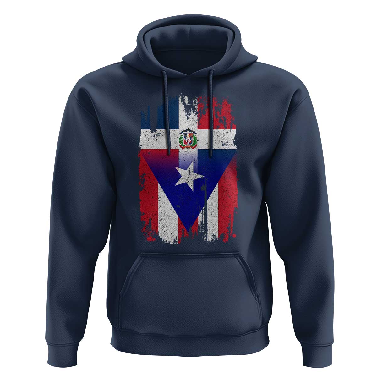 Dominican Puerto Rican Flag Hoodie Mixed Heritage Pride