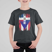Dominican Puerto Rican Flag T Shirt For Kid Mixed Heritage Pride