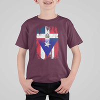 Dominican Puerto Rican Flag T Shirt For Kid Mixed Heritage Pride