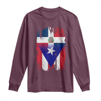 Dominican Puerto Rican Flag Long Sleeve Shirt Mixed Heritage Pride