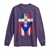 Dominican Puerto Rican Flag Long Sleeve Shirt Mixed Heritage Pride