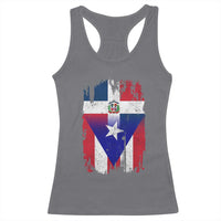 Dominican Puerto Rican Flag Racerback Tank Top Mixed Heritage Pride