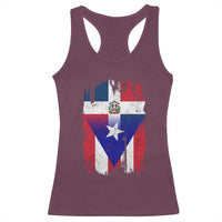 Dominican Puerto Rican Flag Racerback Tank Top Mixed Heritage Pride