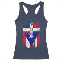 Dominican Puerto Rican Flag Racerback Tank Top Mixed Heritage Pride