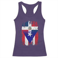Dominican Puerto Rican Flag Racerback Tank Top Mixed Heritage Pride