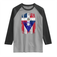 Dominican Puerto Rican Flag Raglan Shirt Mixed Heritage Pride