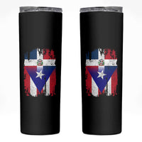 Dominican Puerto Rican Flag Skinny Tumbler Mixed Heritage Pride