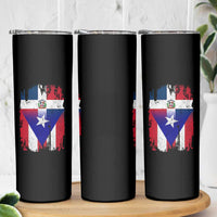 Dominican Puerto Rican Flag Skinny Tumbler Mixed Heritage Pride