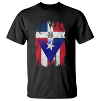 Dominican Puerto Rican Flag T Shirt Mixed Heritage Pride