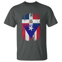Dominican Puerto Rican Flag T Shirt Mixed Heritage Pride