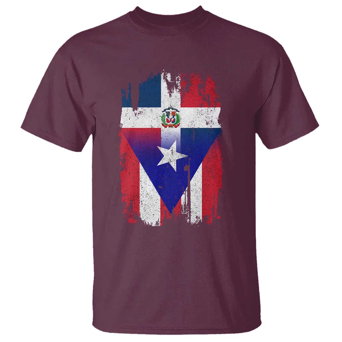 Dominican Puerto Rican Flag T Shirt Mixed Heritage Pride